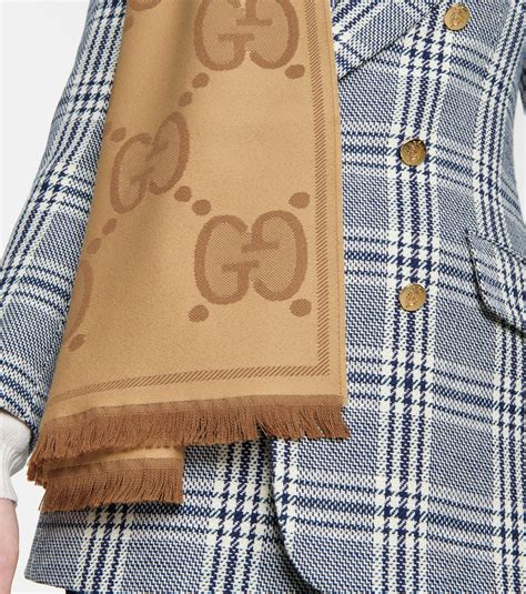 gwponese gucci scarf|gucci gg wool jacquard scarf.